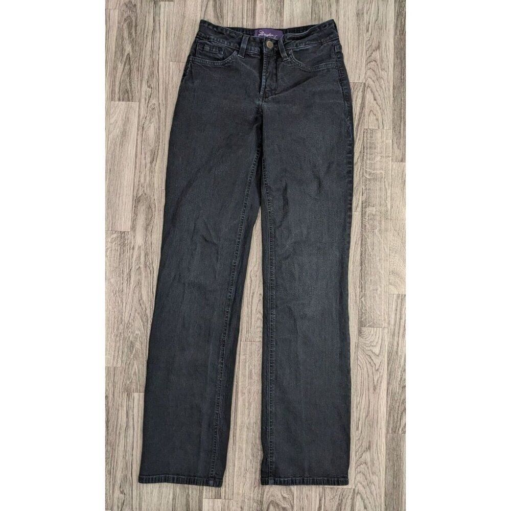 NYDJ Womens Size 2 Straight Leg Pockets Denim Jeans